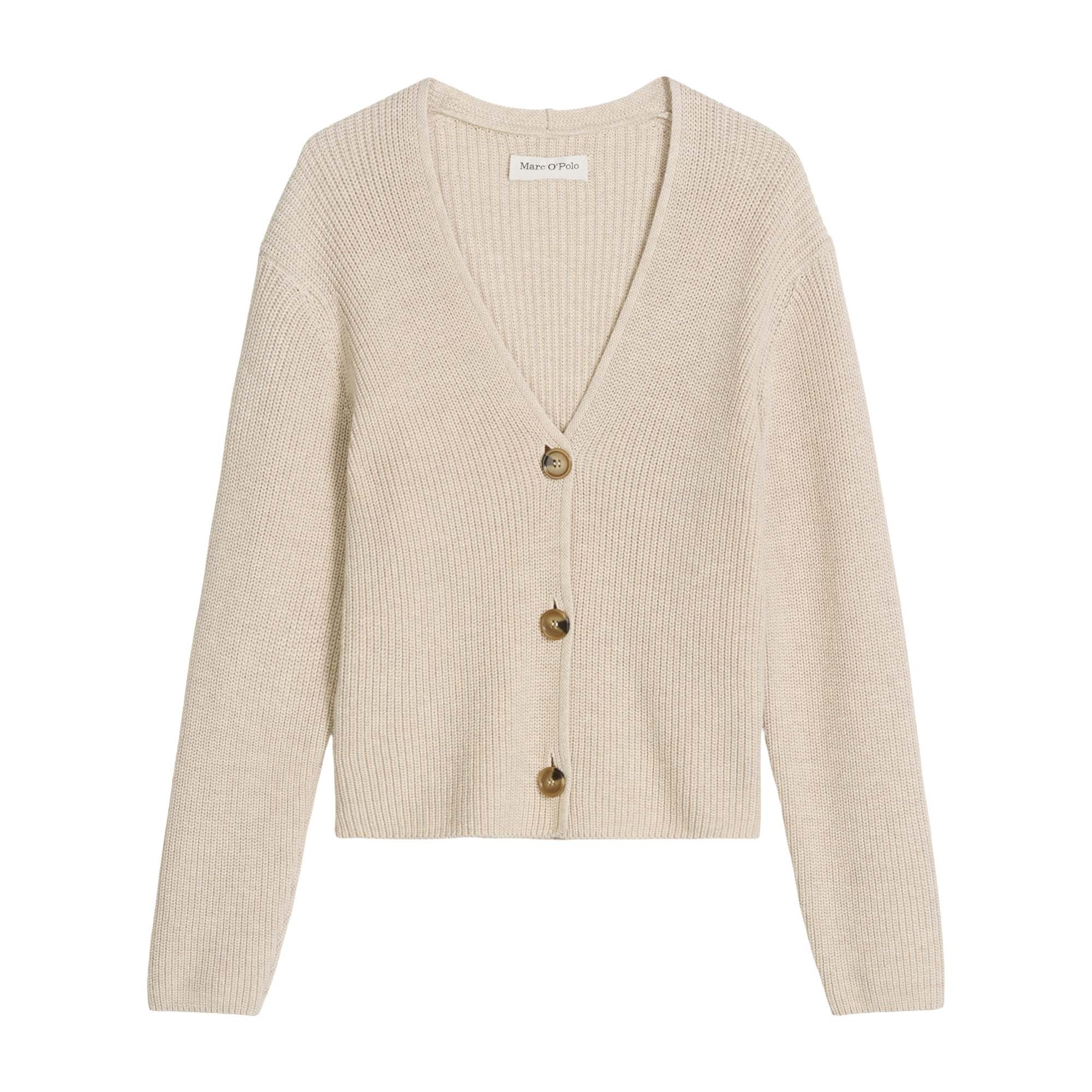 Marc O'Polo Cárdigan de mujer- CARDIGANS LONGSLEEVE, cuello en V, algodón Cardigans Longsleeve