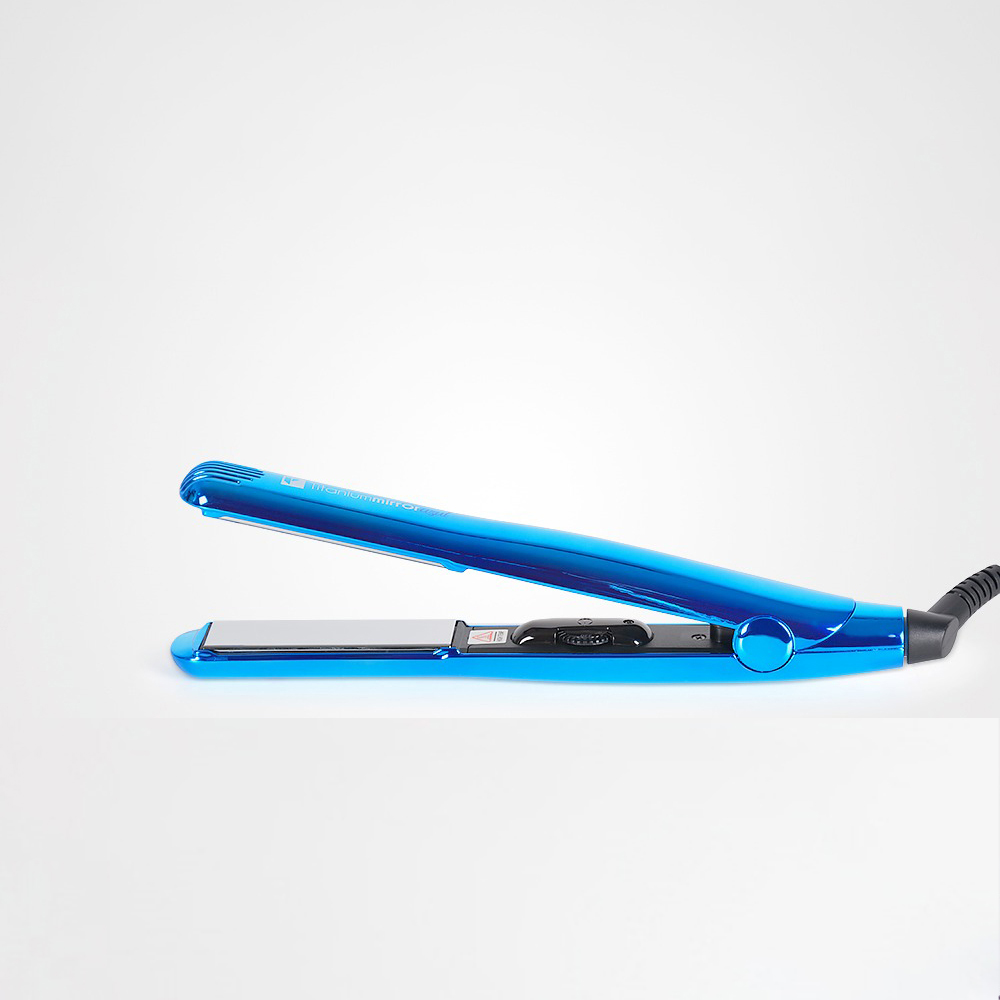 Perfect Beauty - Plancha de pelo de Titanio Perfect Beauty Titanium Mirror, Color Azul