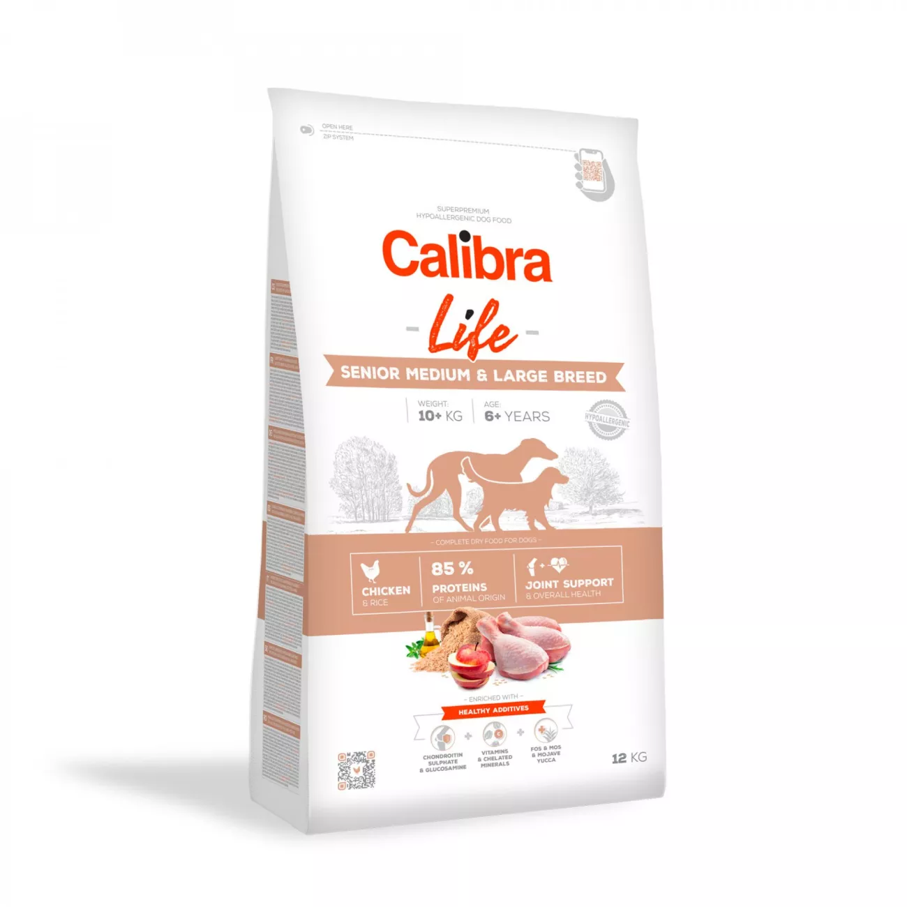 Calibra Dog Life Pienso Completo para Perros Senior Medianos y Grandes Chicken 12kg - Nutrición Óptima para tu Mejor Amigo
