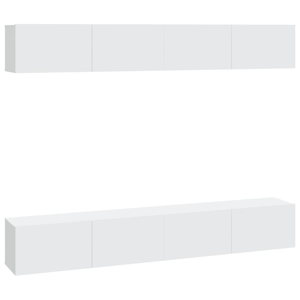 vidaXL Muebles de TV 4 piezas 100x30x30 cm, Mueble de Salon, Mueble TV, Mueble TV salon, Mesa de TV, Mueble tele