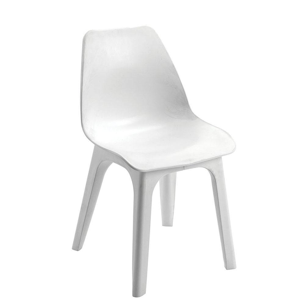 Silla resina eolo sin brazos color blanca 49,5x45x81 (alt.) cm.