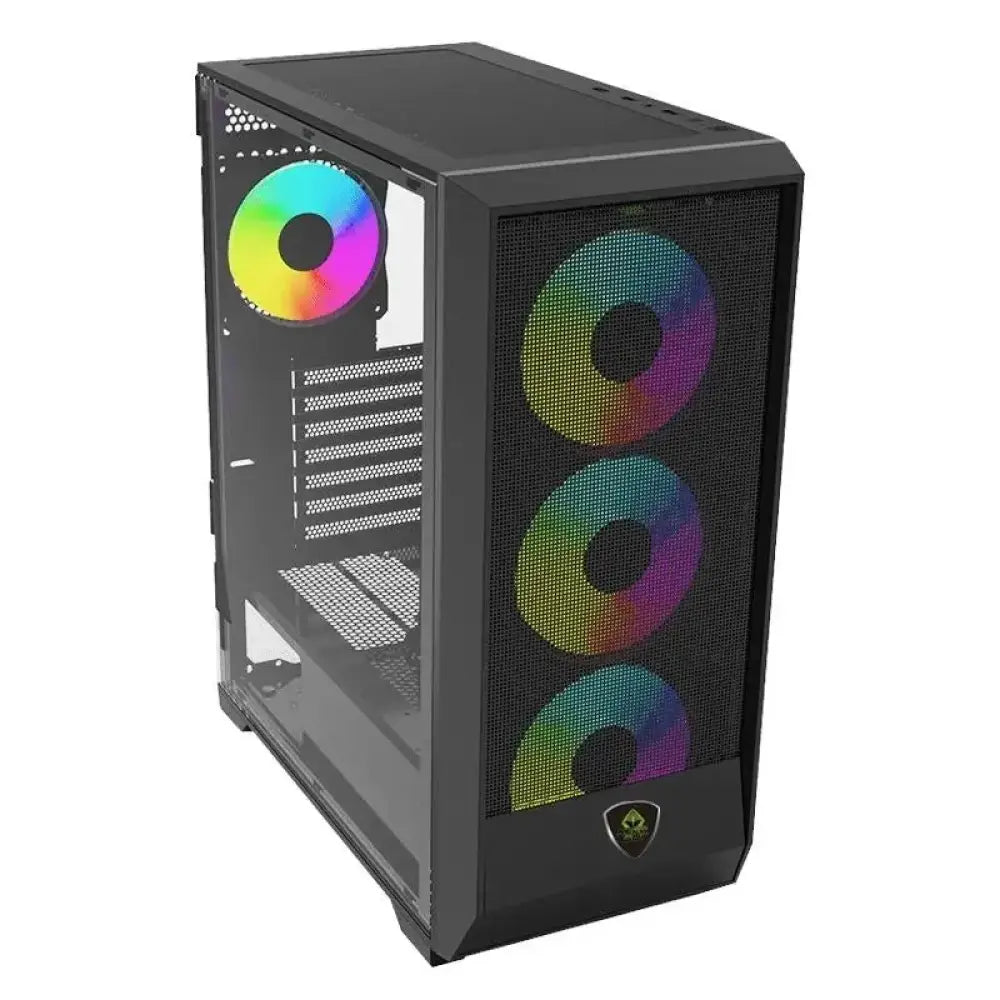 Torre PC Caja PC Gaming KeepOut XC-501 MESH ATX/Micro-ATX/ITX ARGB Cristal Templado Negro