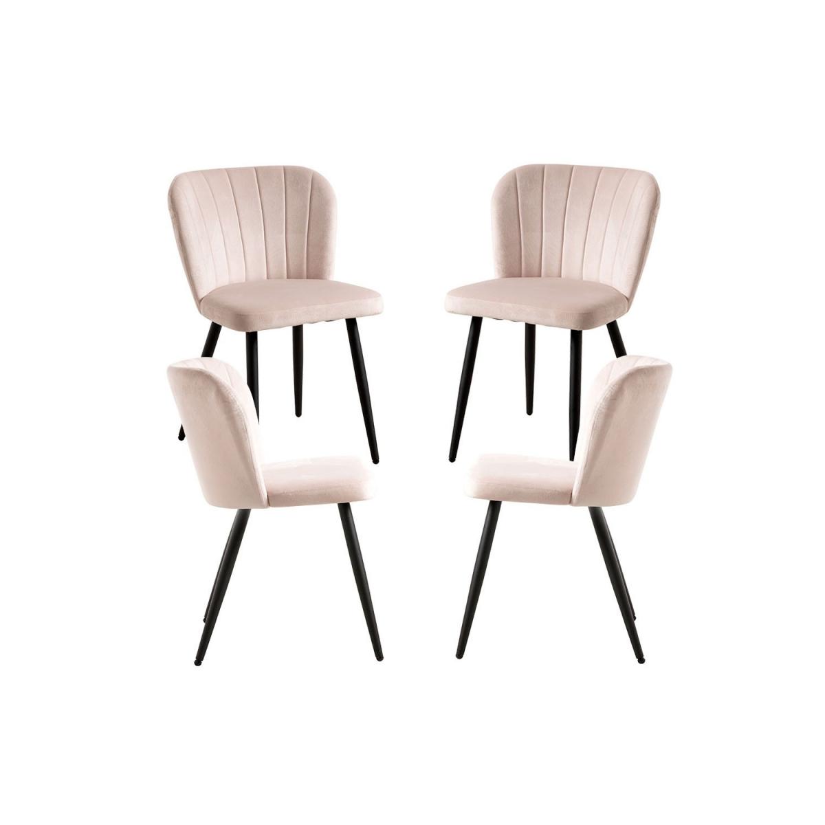 Regalos Miguel - Packs Sillas Comedor - Pack 4 Sillas Luk Terciopelo - Beige