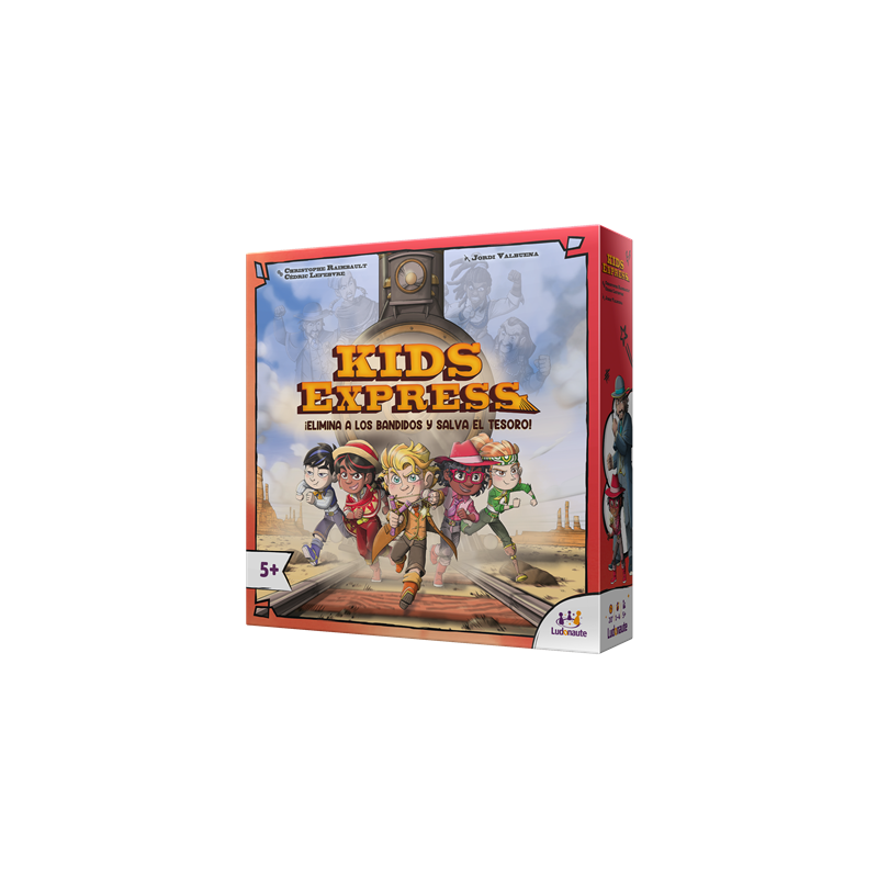 Kids Express para Niños - Juego de Mesa - Con elementos 3D en cartón - Género Western - Altamente rápido y diverto - juego de mesa fácil en familia - Ludonaute - en Español