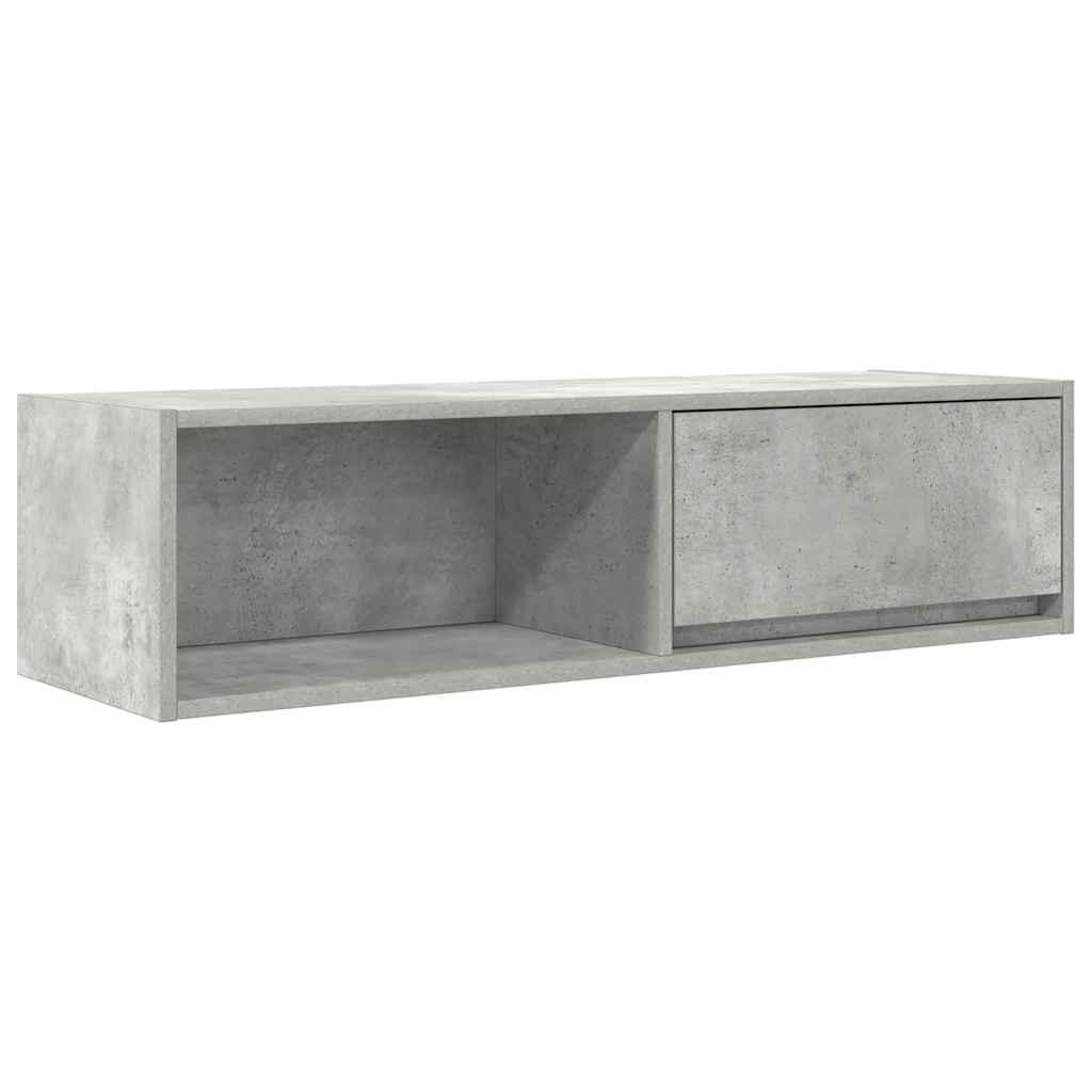 vidaXL Mueble de TV madera contrachapada gris hormigón 100x31x25,5 cm
