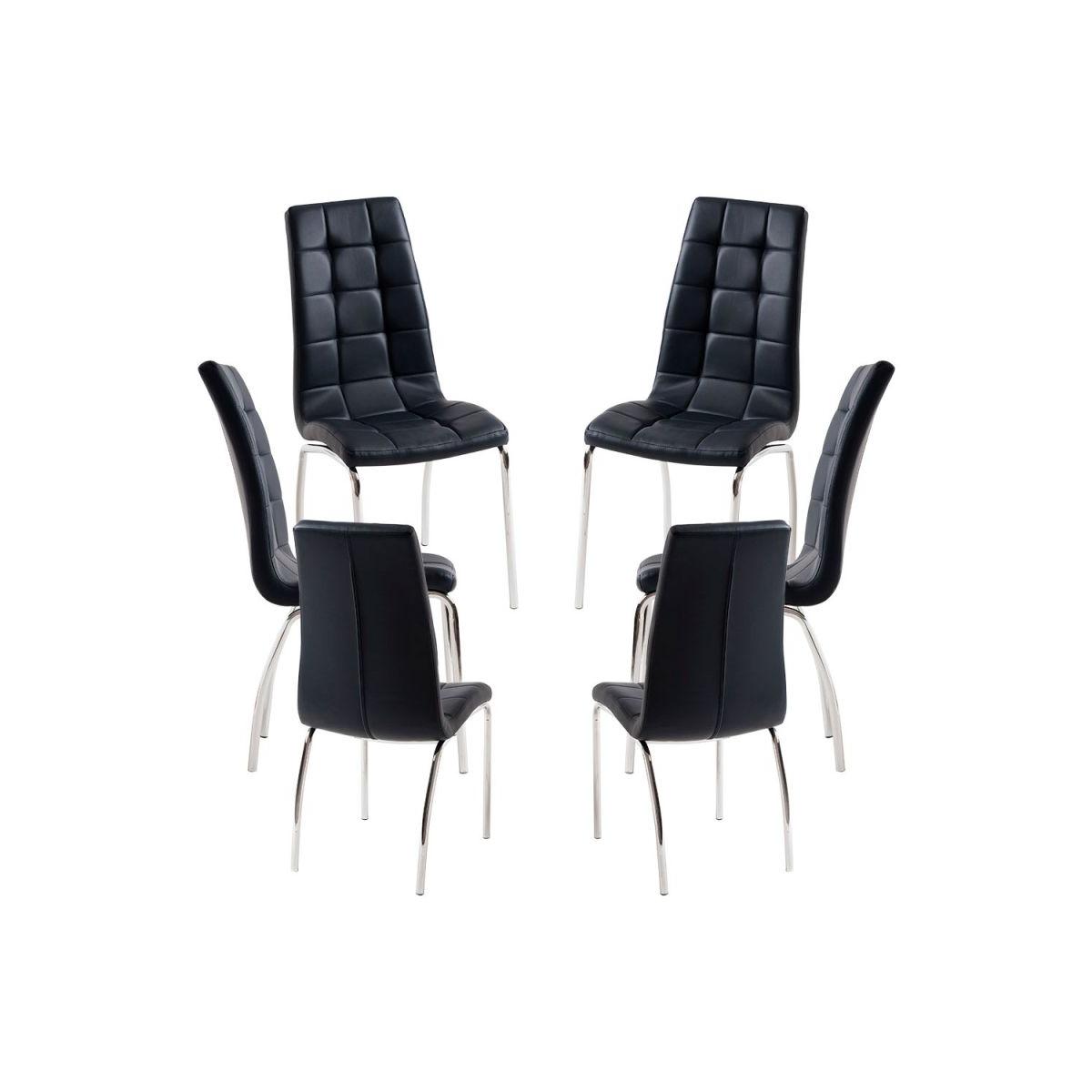 Regalos Miguel - Packs Sillas Comedor - Pack 6 Sillas Liam - Negro
