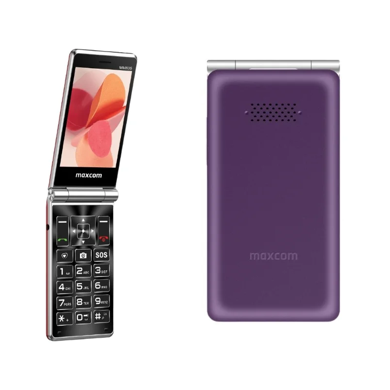 MaxCom Comfort MM835 8,89 cm (3.5") 100 g Púrpura Teléfono para personas mayores