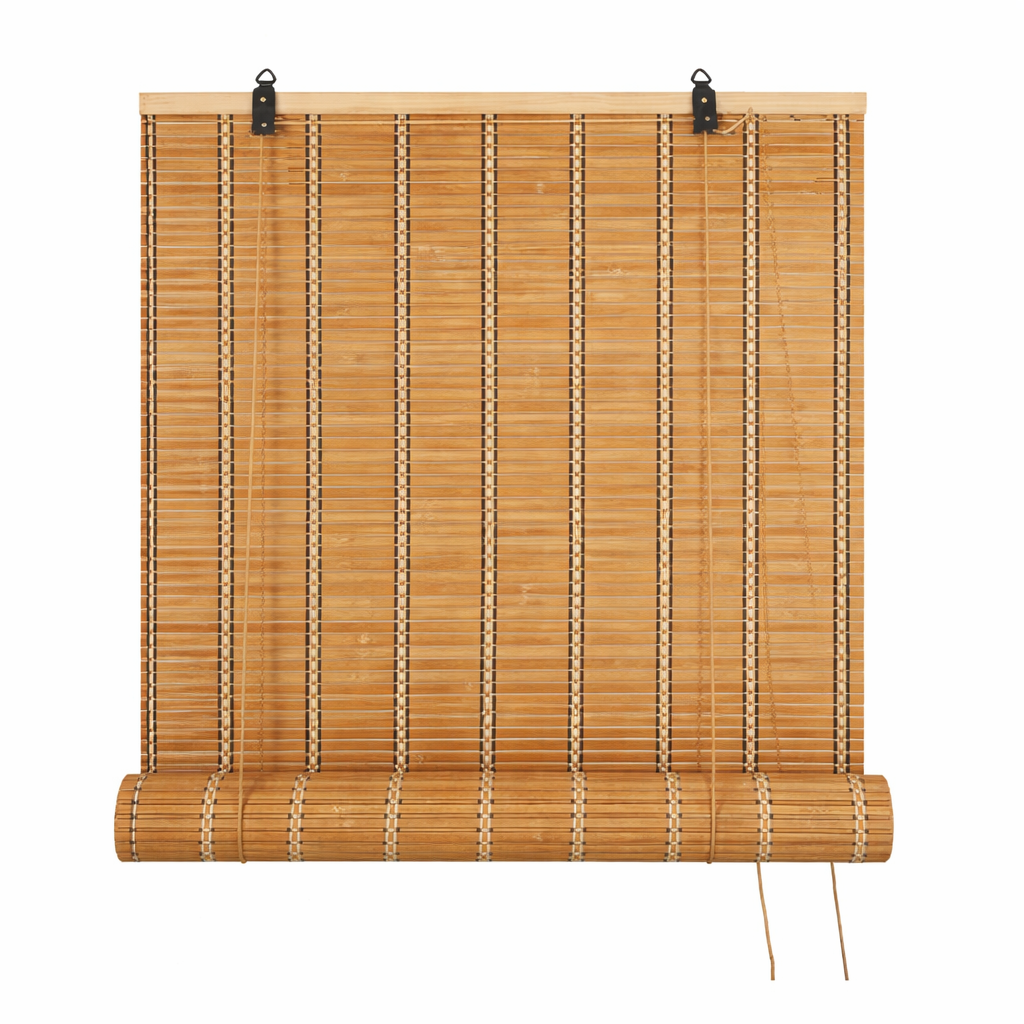 Persiana Enrollable Bambú Natural,Estor de bambú,Toldo Vertical,Balcón Privacidad Cortinas,Cortina Opacas,para Puertas/Ventanas/Balcones,Personalizable