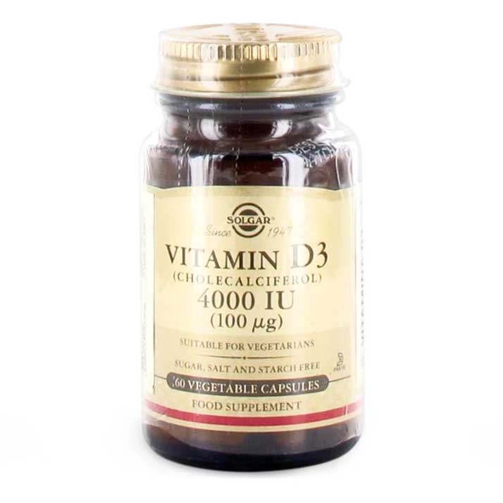 52907 Solgar Vitamina D3 4000Ui (100 Mcg) (Colecalciferol) 60 Caps.