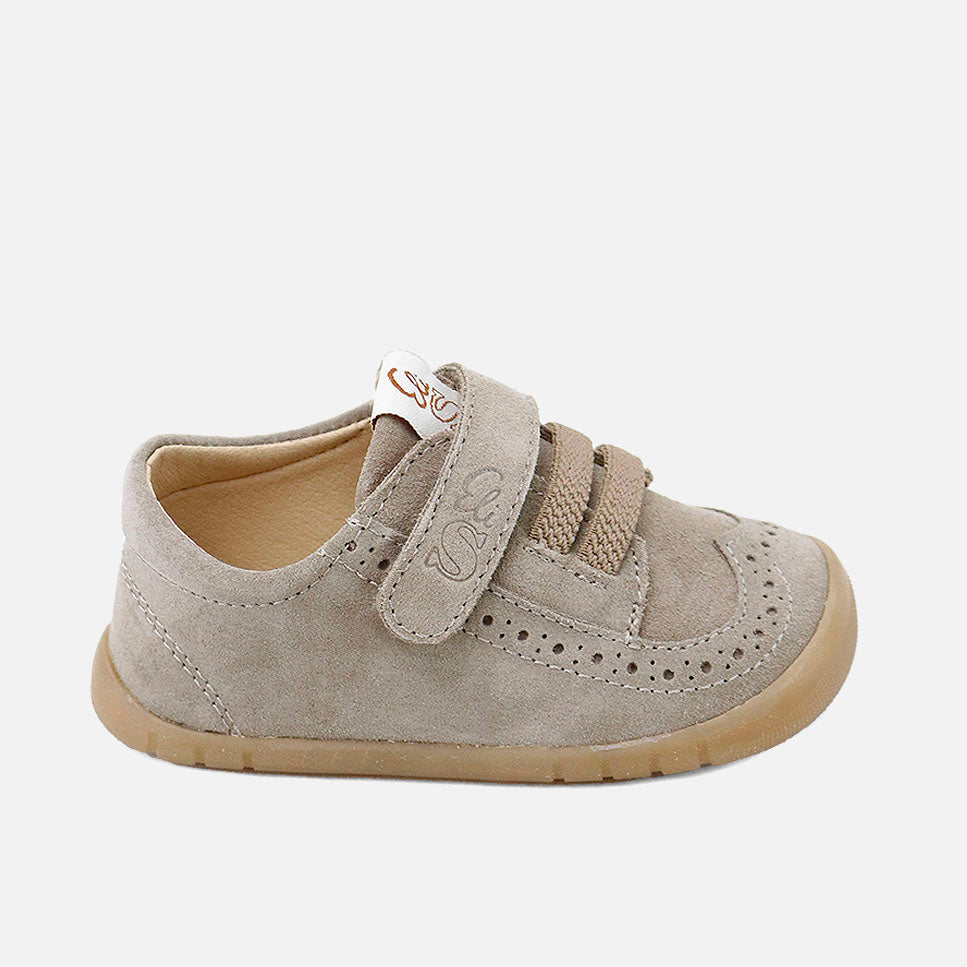 Deportivos barefoot picados velour cafe Elisoft | Eli 1957