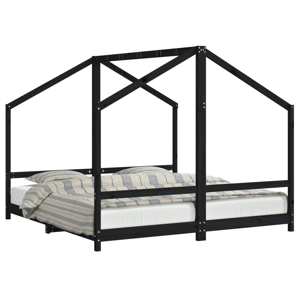 vidaXL Estructura de cama para niños madera pino 2x(90x190) cm
