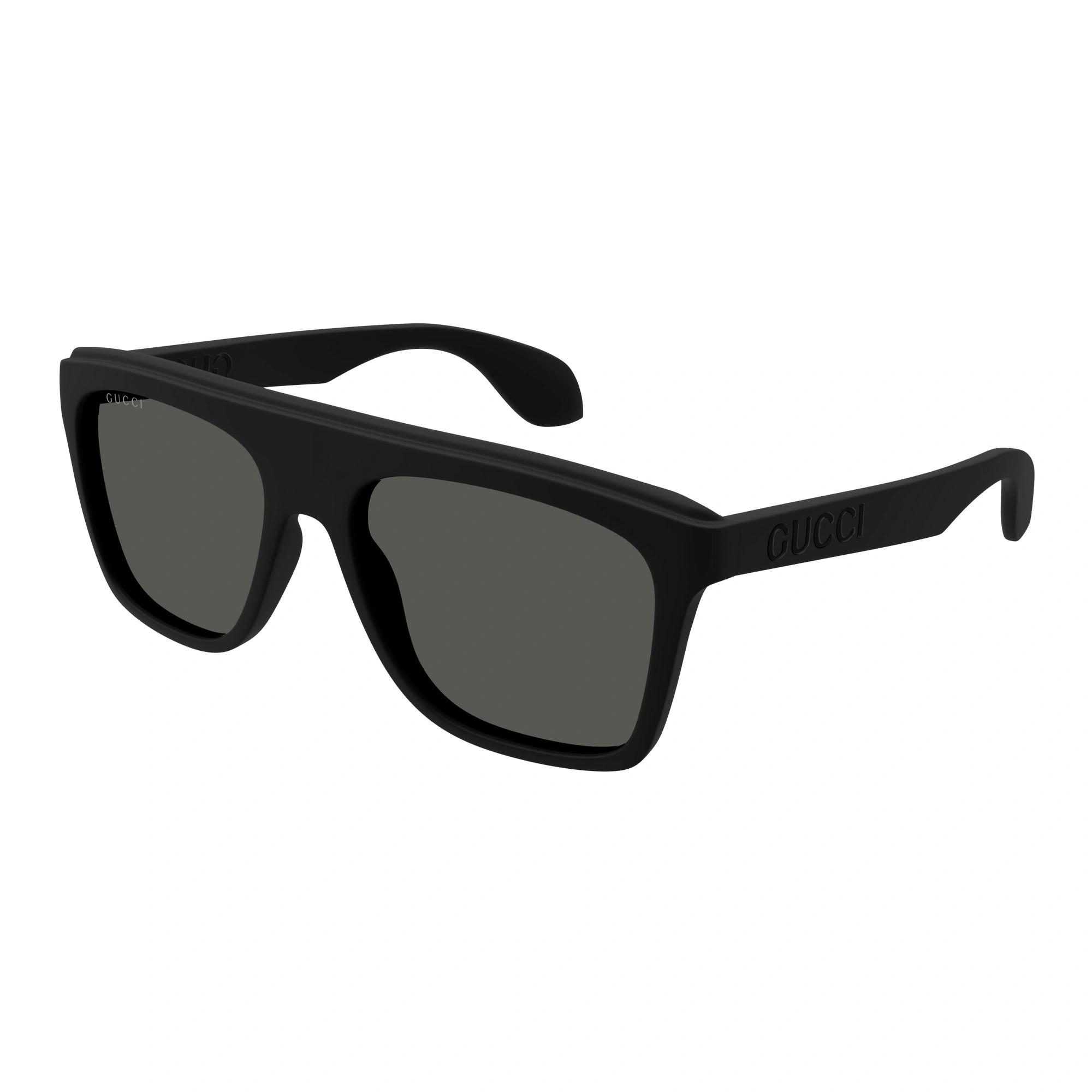 Gucci 1525O Graduated Glasses for Men, rectangular sunglasses with transparent lenses, 37mm height, 18mm bridge, 145mm temple length, available in black and green, ideal for stylish sun protection, perfect sunglasses for any occasion.
