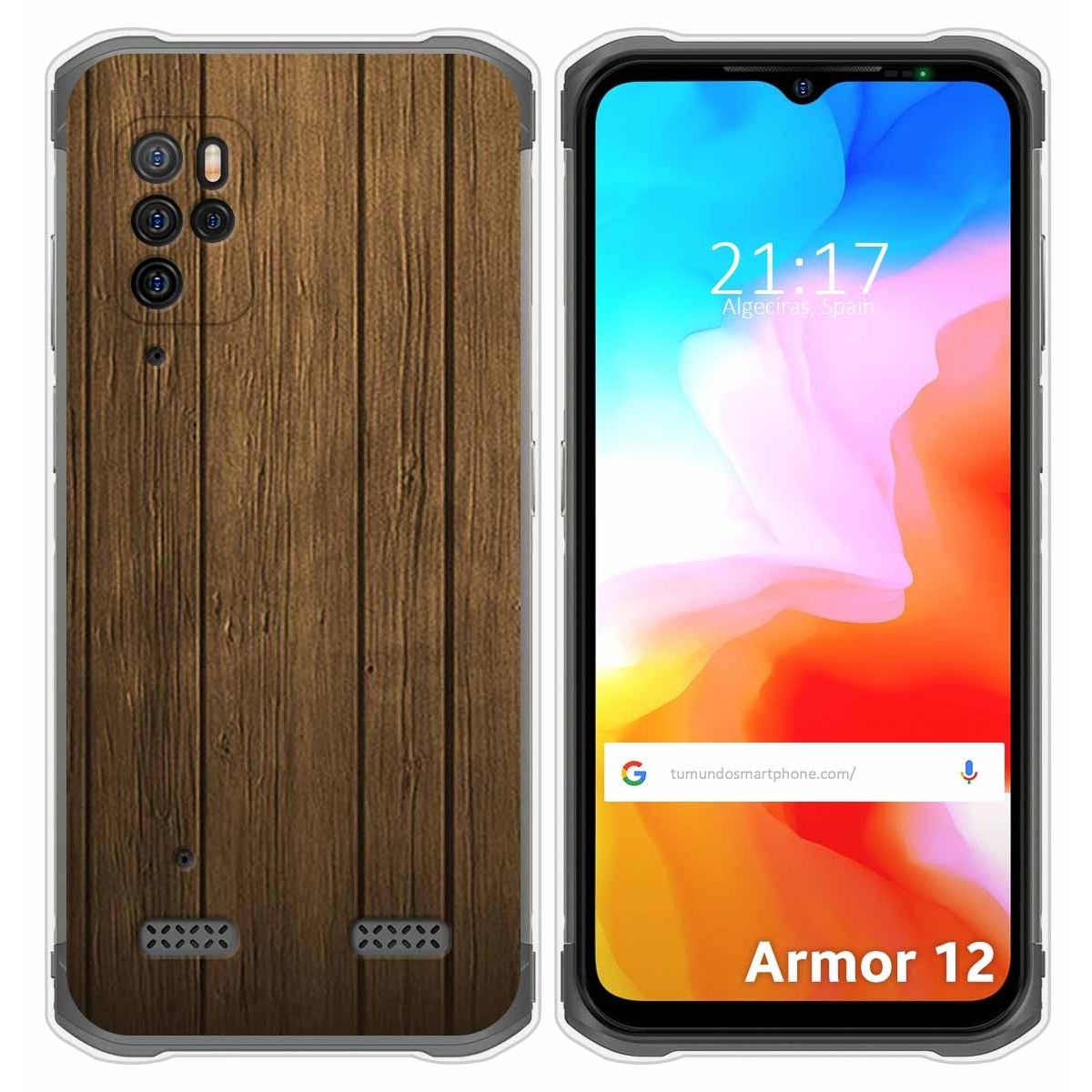 Funda Silicona para Ulefone Armor 12 5G diseño Madera Dibujos