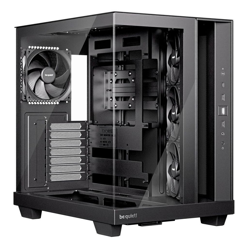 be quiet! - Caja para PC Light Base 500 Midi Tower CJ115411036 en negro, torre de escritorio silenciosa con gestión avanzada de cables y ventilación eficiente para gaming y trabajo creativo