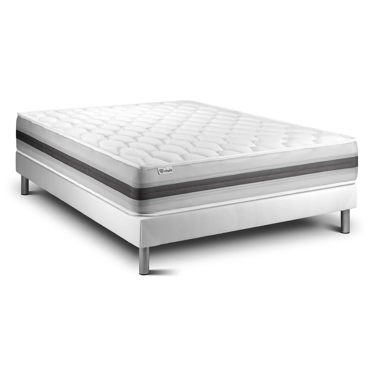 Conjunto VITAL SPRING RECOVER 140 x 220 cm somier Kit blanco