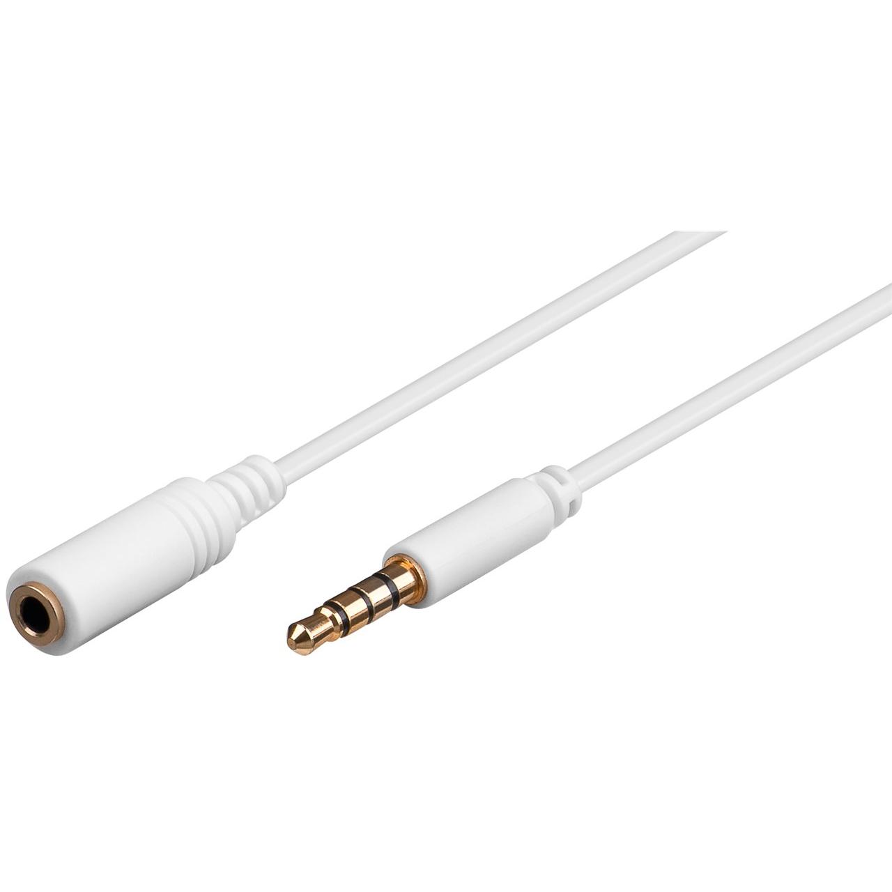 Goobay 2m 3.5mm cable de audio Blanco - Cables de audio (3.5mm, 3.5mm, 2 m, Blanco)