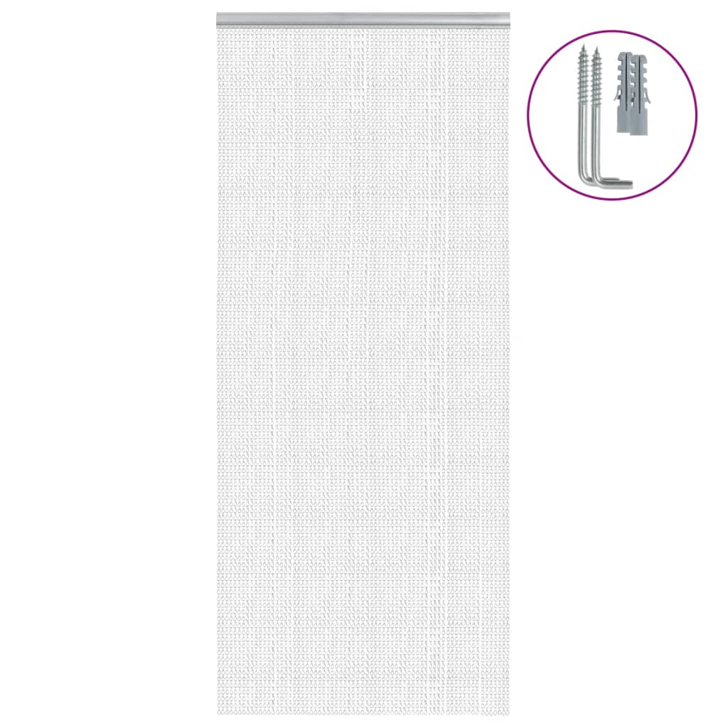 vidaXL Mosquitera de cadena para puerta aluminio Dimensiones 56 x 186 cm,  56 x 202 cm,  80 x 201 cm y mas
