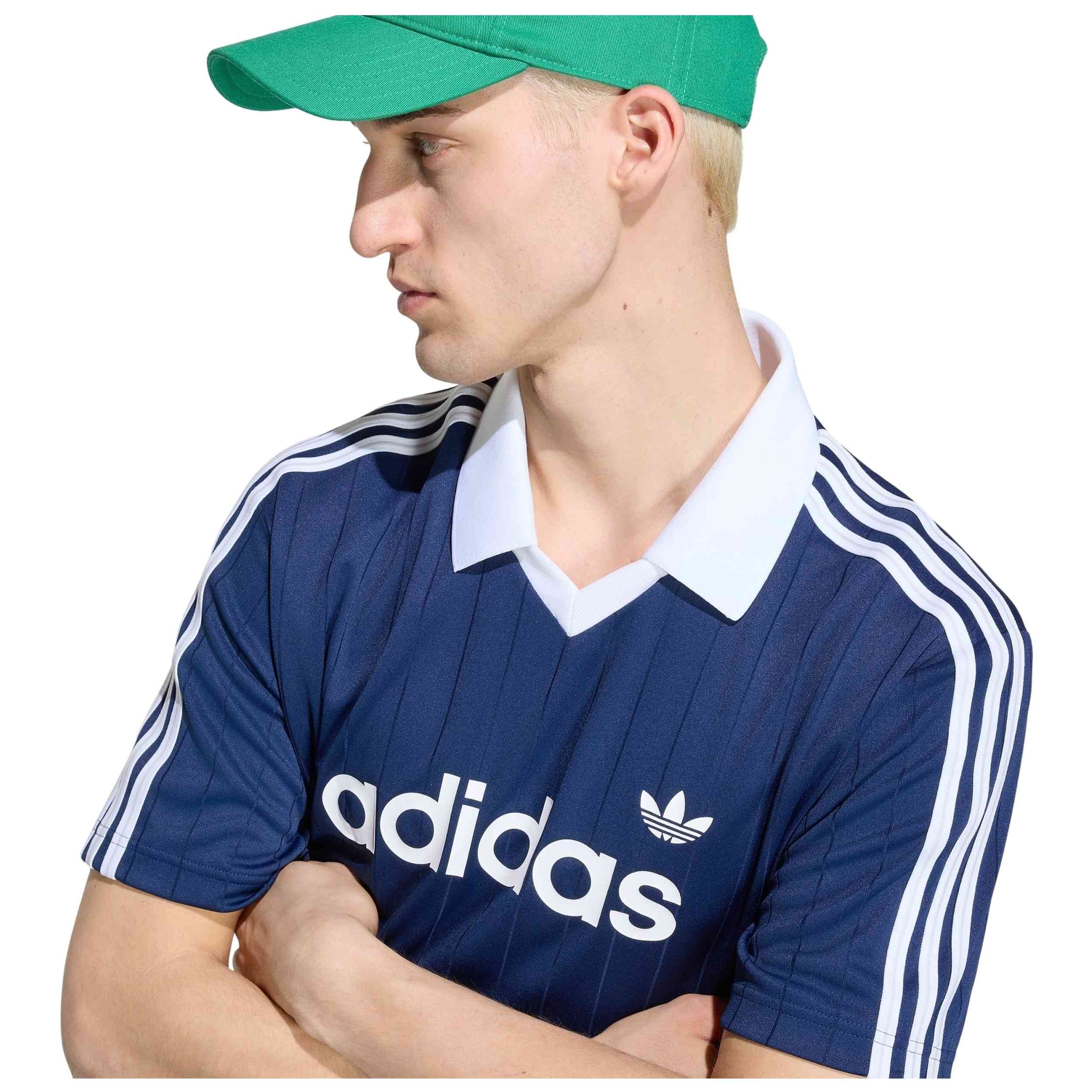 Camiseta De Manga Corta Adidas modelo PINSTR JSY para Hombre en color Azul