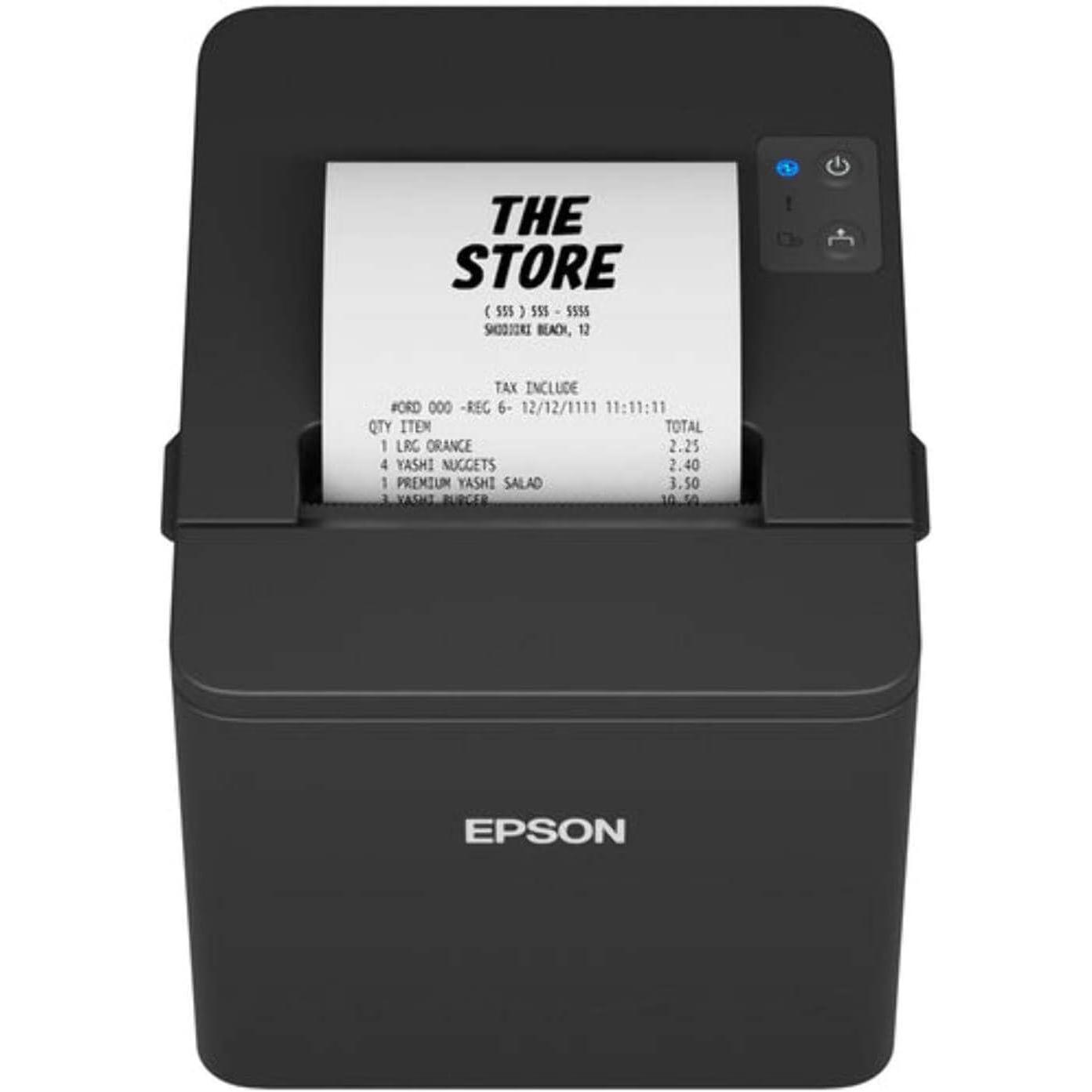 Impresora de Tickets Epson TM-T20IVEN/ Térmica/ Ancho papel 80mm/ USB-RS232-Ethernet/ Negra