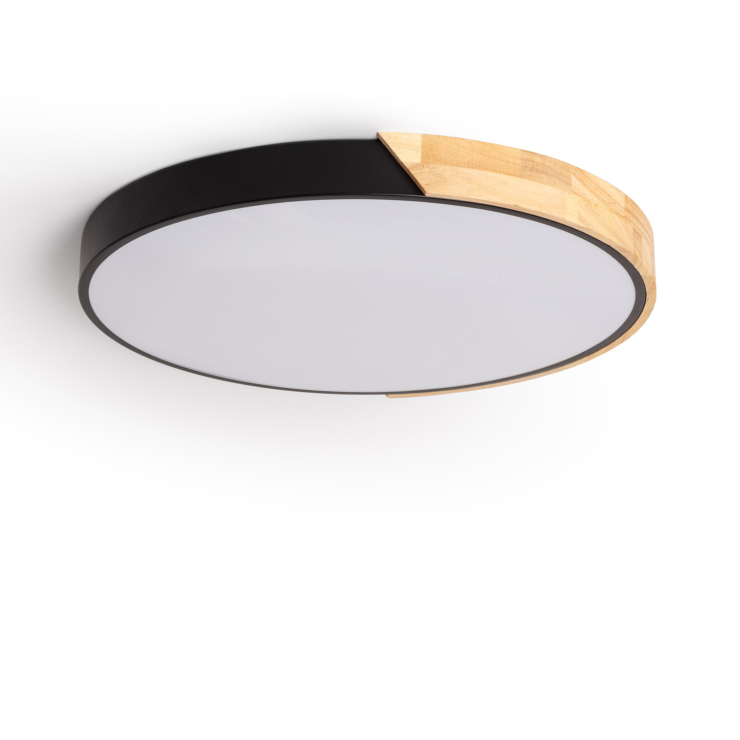 Ledkia Plafón LED Circular Madera Ø500 Mm 36W - Selección de Temperatura de Color