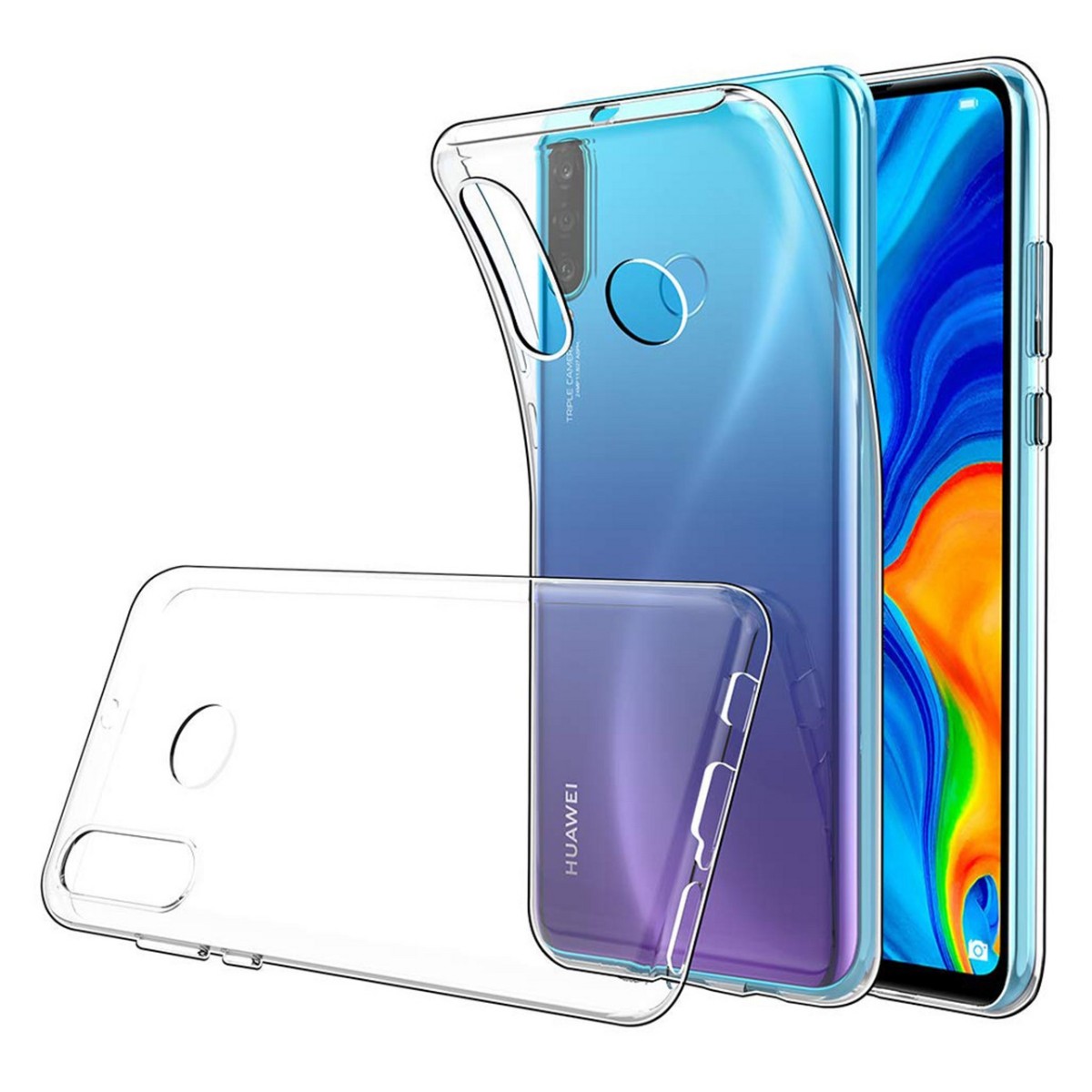 Tumundosmartphone Funda Silicona Gel TPU Transparente para Huawei P40 Lite E