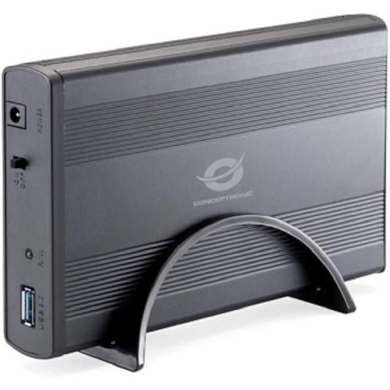 Conceptronic Carcasa para disco duro de 3,5" SATA USB 3.0, Negro