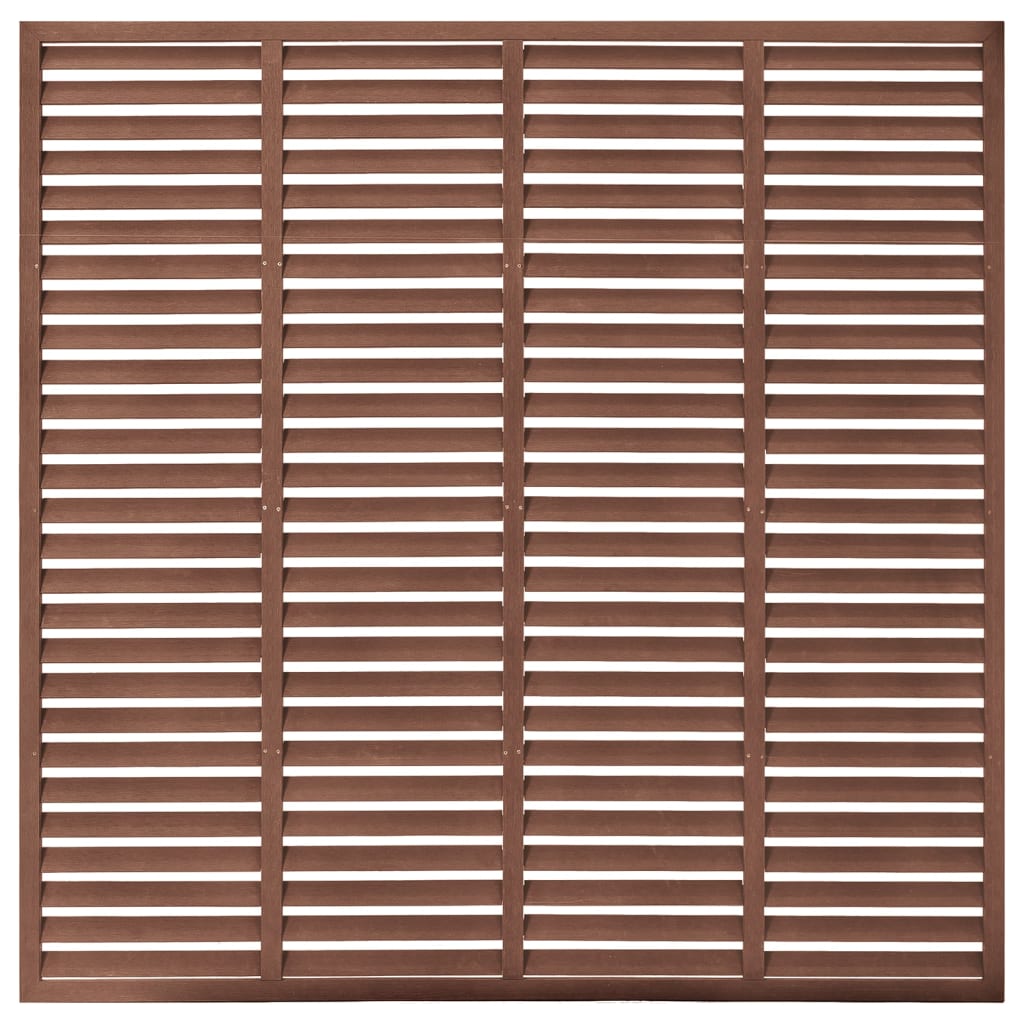 vidaXL Valla de lamas WPC marrón 180x180 cm