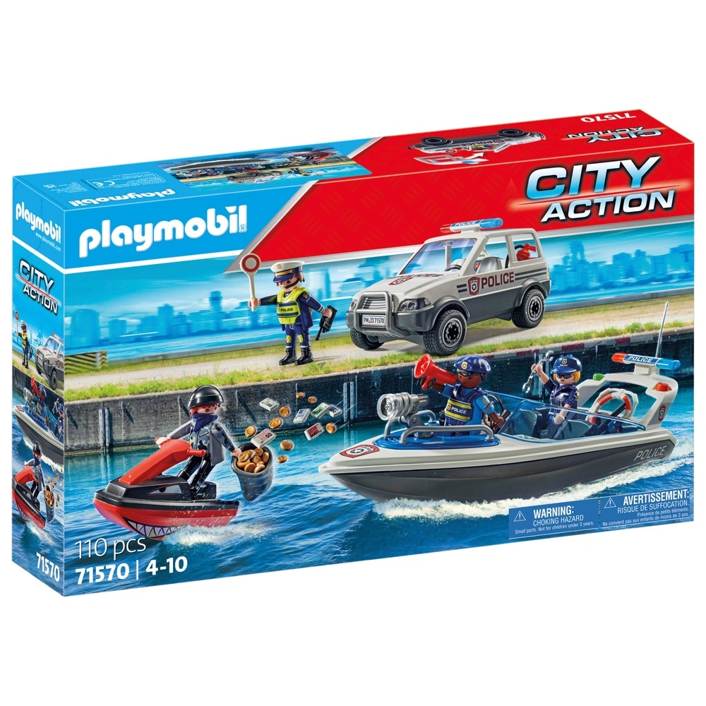 PLAYMOBIL - PERSECUCIÓN POLICIAL EN EL AGUA, 71570, TIENDA CON LICENCIA OFICIAL