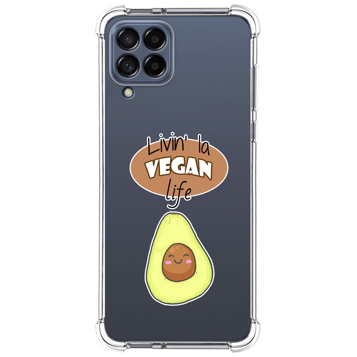 Funda Silicona Antigolpes para Samsung Galaxy M33 5G diseño Vegan Life Dibujos