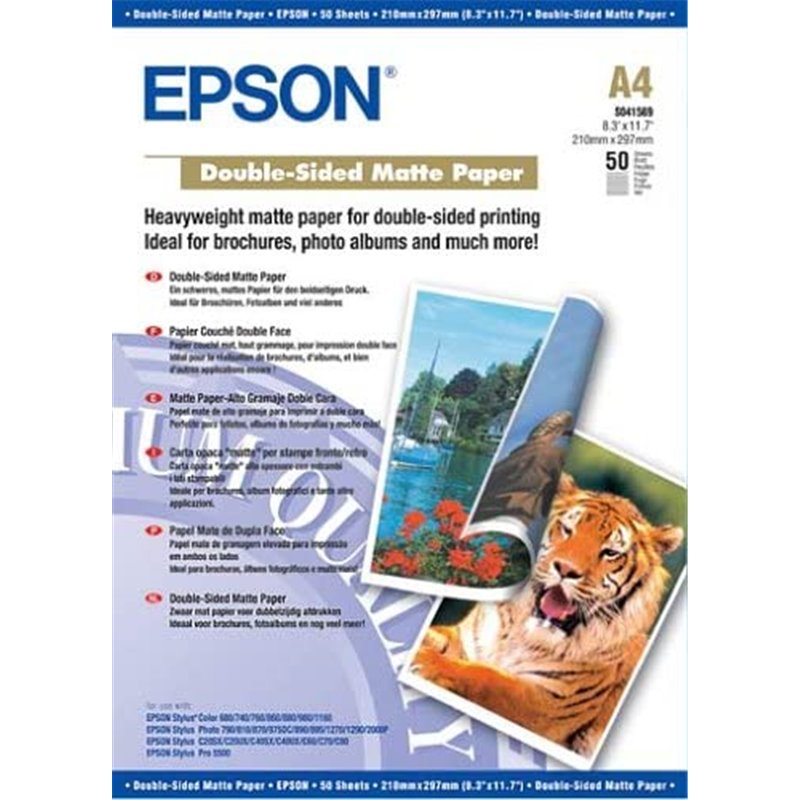 Papel Epson A4 Mate 50H Doble Cara