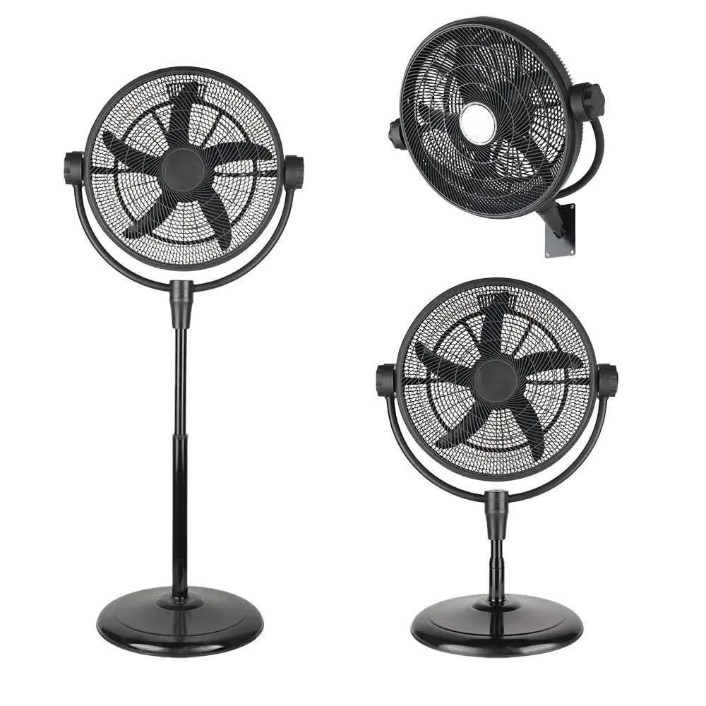 Ventilador 3 en 1 Aifos Negro 90W – Suelo, Pared o Sobremesa | 3 Velocidades | 5 Aspas | Cabezal Orientable | Altura Regulable