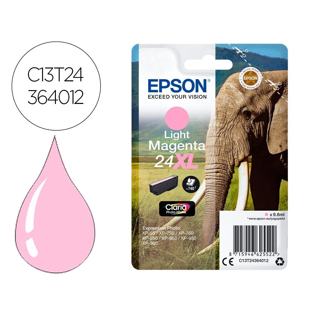 Cartuchos de Tinta Liderpapel Ink-jet Epson Claria Photo HD Magenta Claro 24XL - Alta Calidad