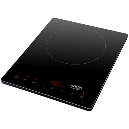 Adler | Placa de cocina | AD 6513 | Número de quemadores/zonas de calentamiento: 1 | Pantalla LCD | Negro | Inducción
