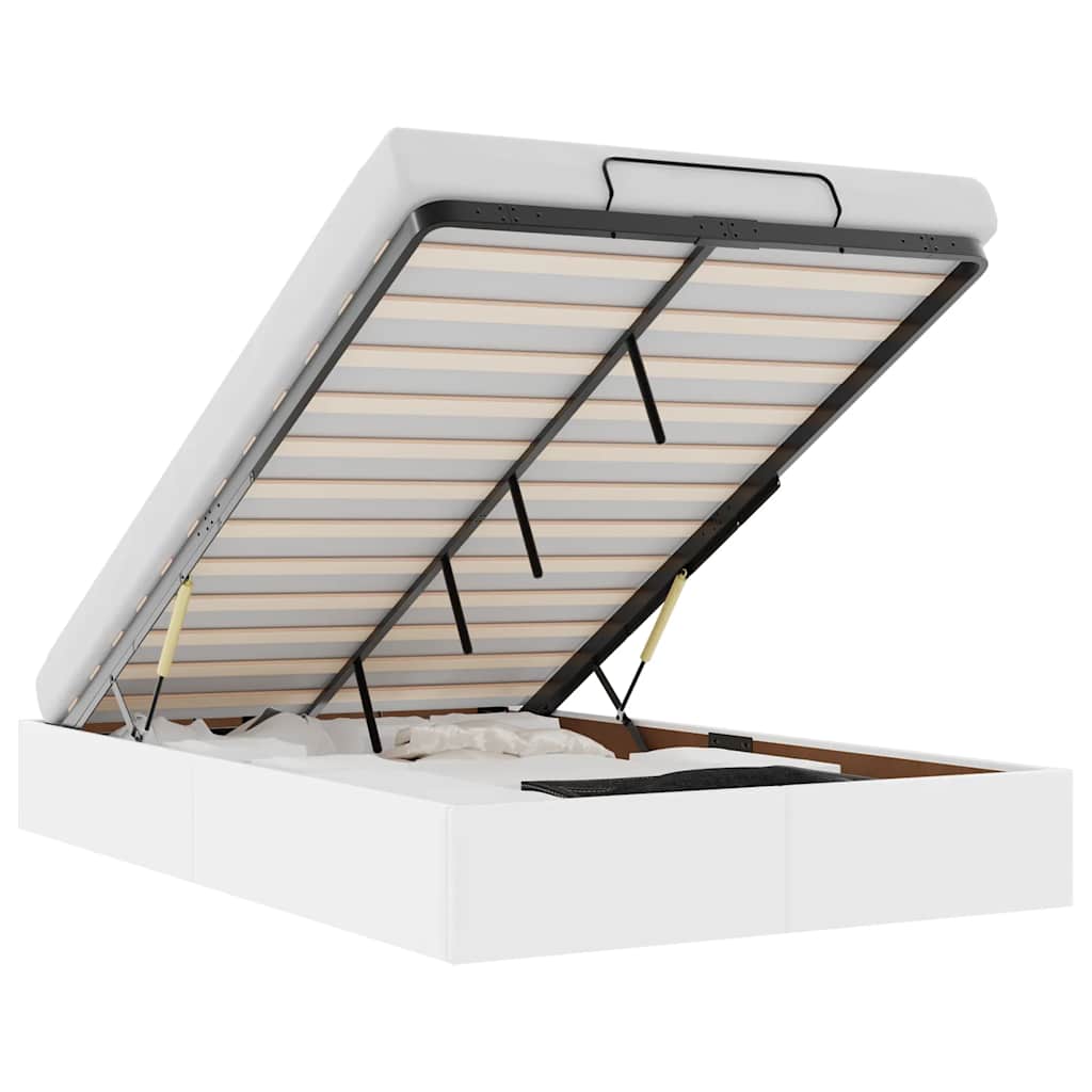 vidaXL Estructura de cama otomana sin colchón blanco 120x200cm
