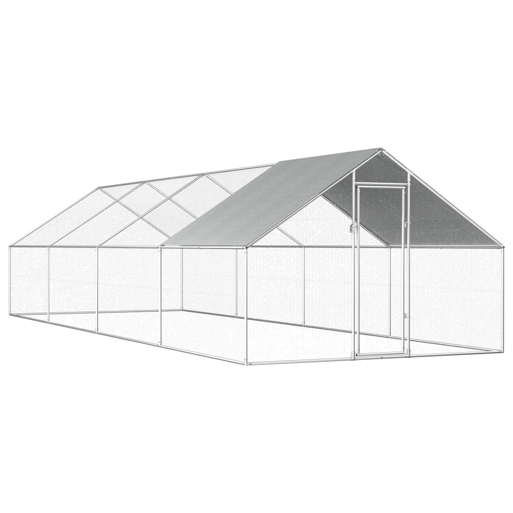 vidaXL Jaula Gallinero de Exterior de Acero Galvanizado Corral Dimensiones 2.75 x 2 x 1.92 m,  2.75 x 4 x 1.92 m,  2.75 x 6 x 1.92 m y mas