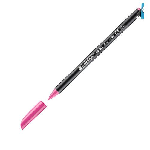 Rotulador edding 1200 punta de fibra color rosa 1 mm