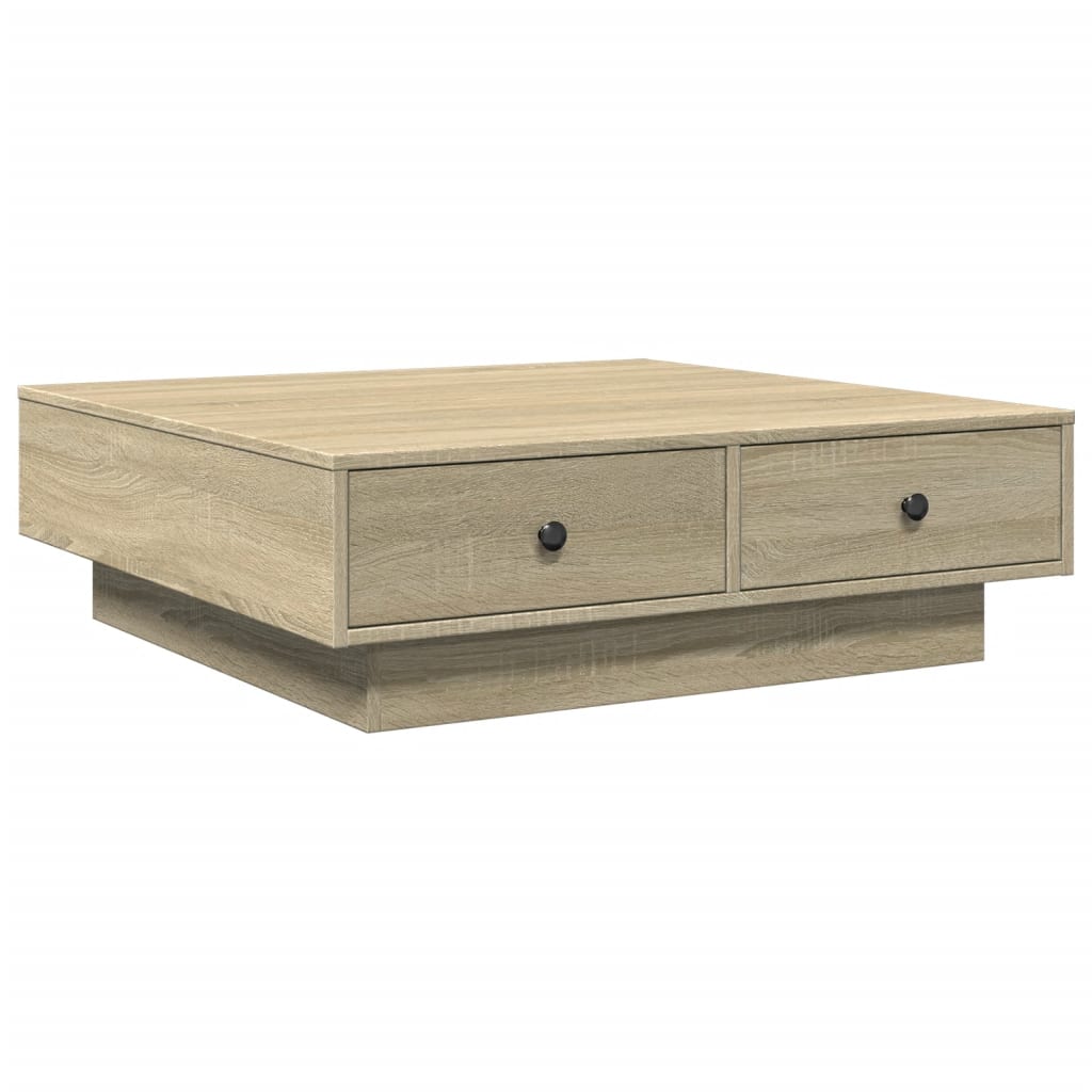 Vidaxl Mesa de Centro Madera de Ingeniería 90x90x28 Cm Roble Sonoma