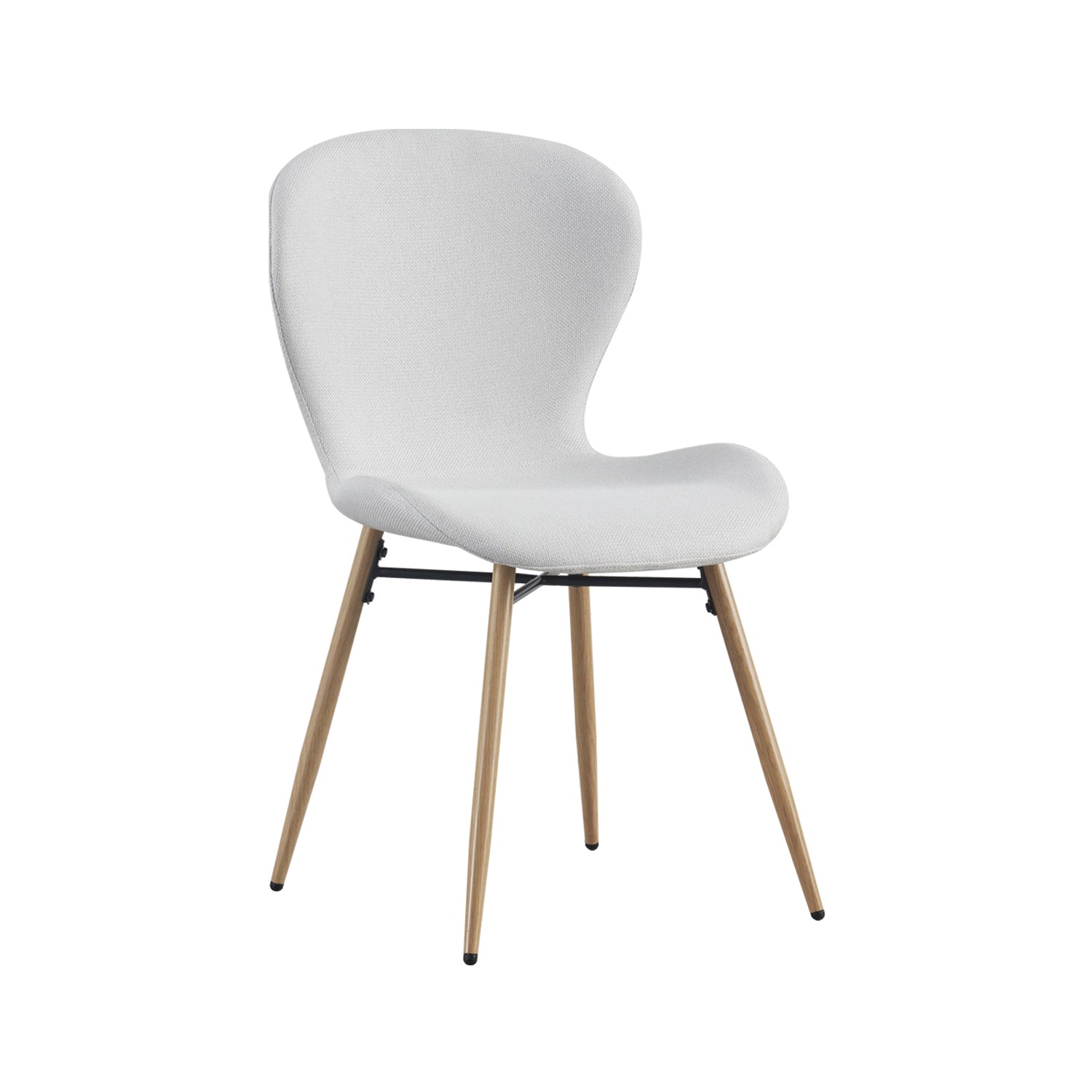 Set de 4 sillas de comedor tapizadas helene claro  gris para hogar moderno mueble de almacenaje  - Homekit