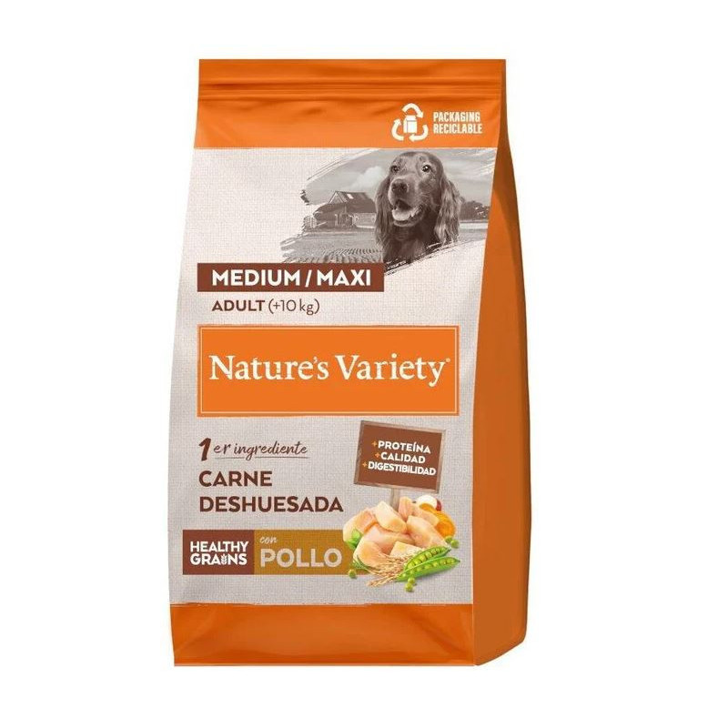 Nature´s Variety Perro HG Healthy Grain Medium/Maxi Pollo 12kg