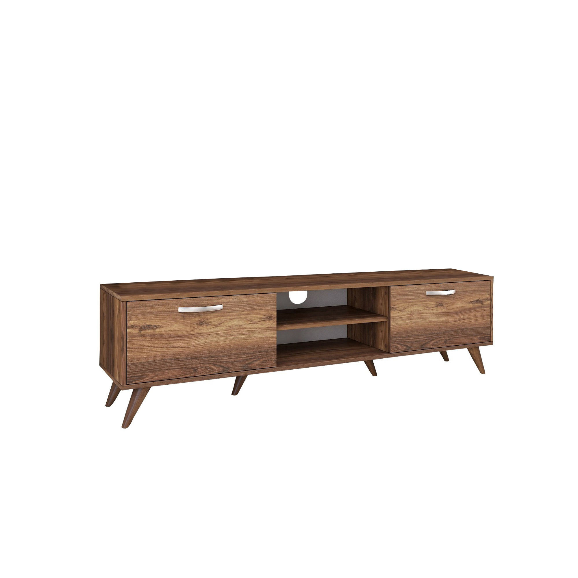 Habitat y Jardin - Soporte de TV de madera "Atik" - 180 x 35 x 48 cm - Marrón