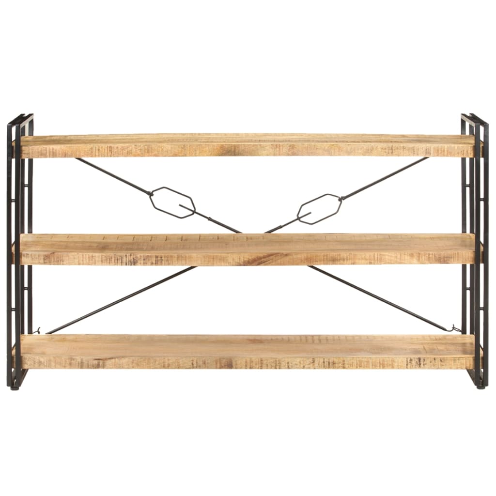Estantería Vidaxl de Madera Maciza Mango 140x30x80 Cm - Marrón/negro