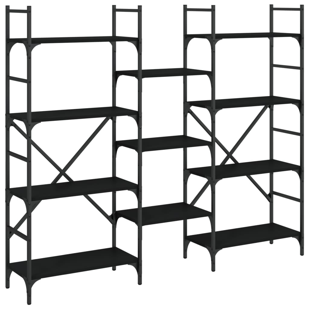 Vidaxl Estantería Madera de Ingeniería 160x28,5x136,5 Cm Negro