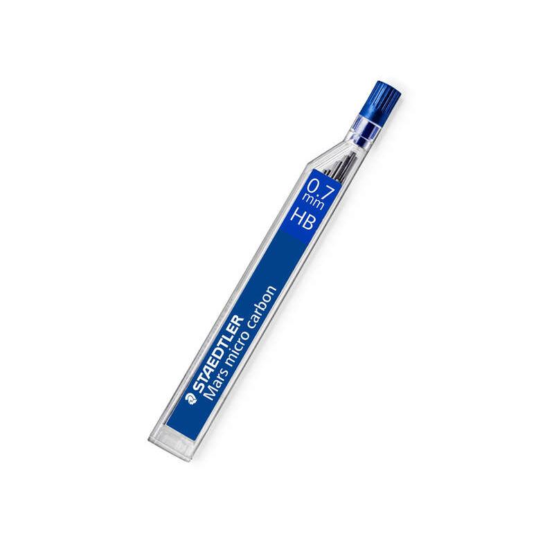 Staedtler mars micro minas para portaminas 0.7mm hb - fuertes y duraderas - sin pvc - apta para la mayoria de portaminas (12 uds)