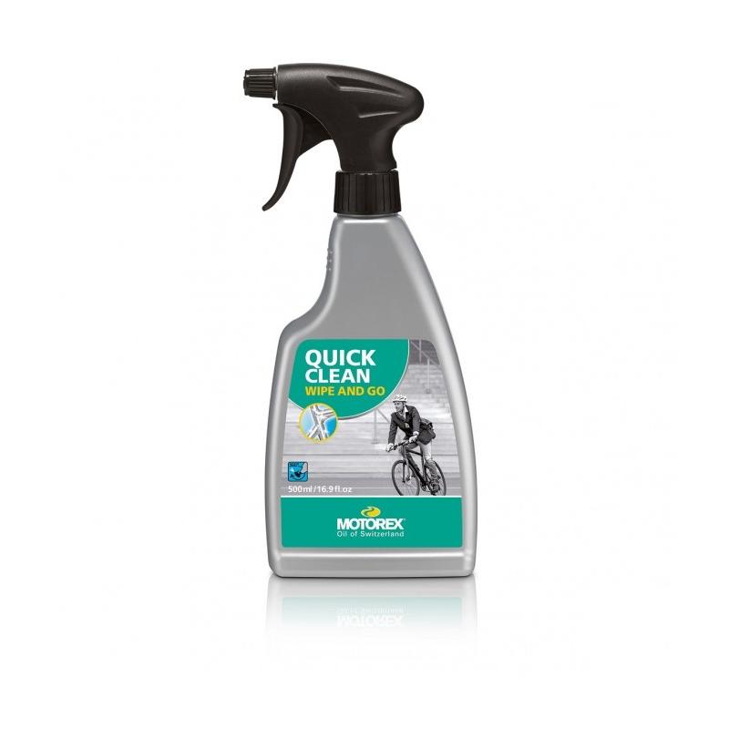 Motorex - Limpiador aerosol Quick Clean para limpieza exterior de vehículos, ideal para motocicletas, coches y cascos moto, capacidad 500 ml, fórmula rápida y eficaz sin rayar superficies