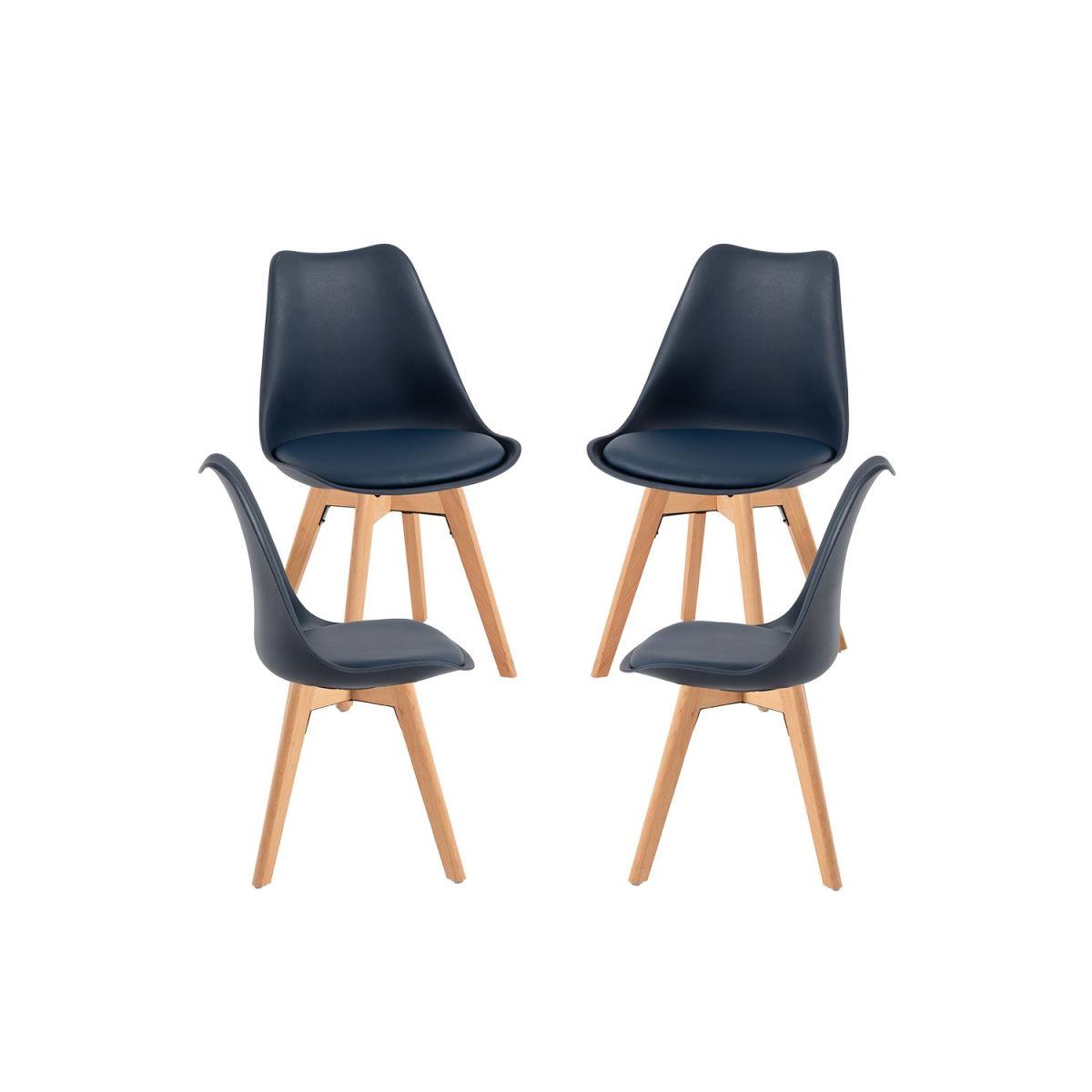 Regalos Miguel - Packs Sillas Comedor - Pack 4 Sillas Synk Basic - Azul oscuro