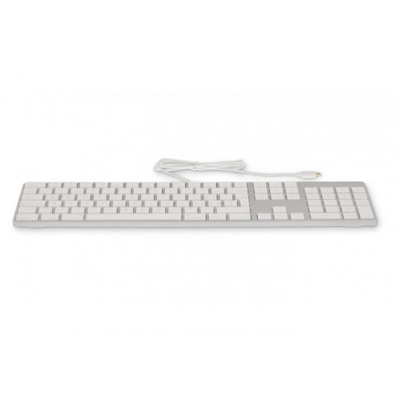 Teclado LMP USB-C con teclado numérico plateado, FR (Azerty)