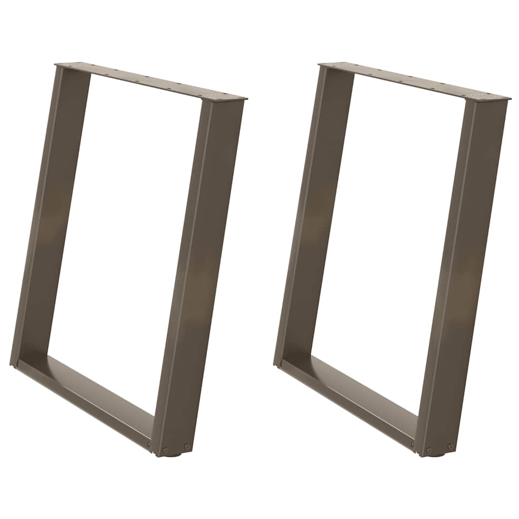 vidaXL Patas para mesa de comedor en forma de U (2 unidades) 80 x (72-73) cm, acero