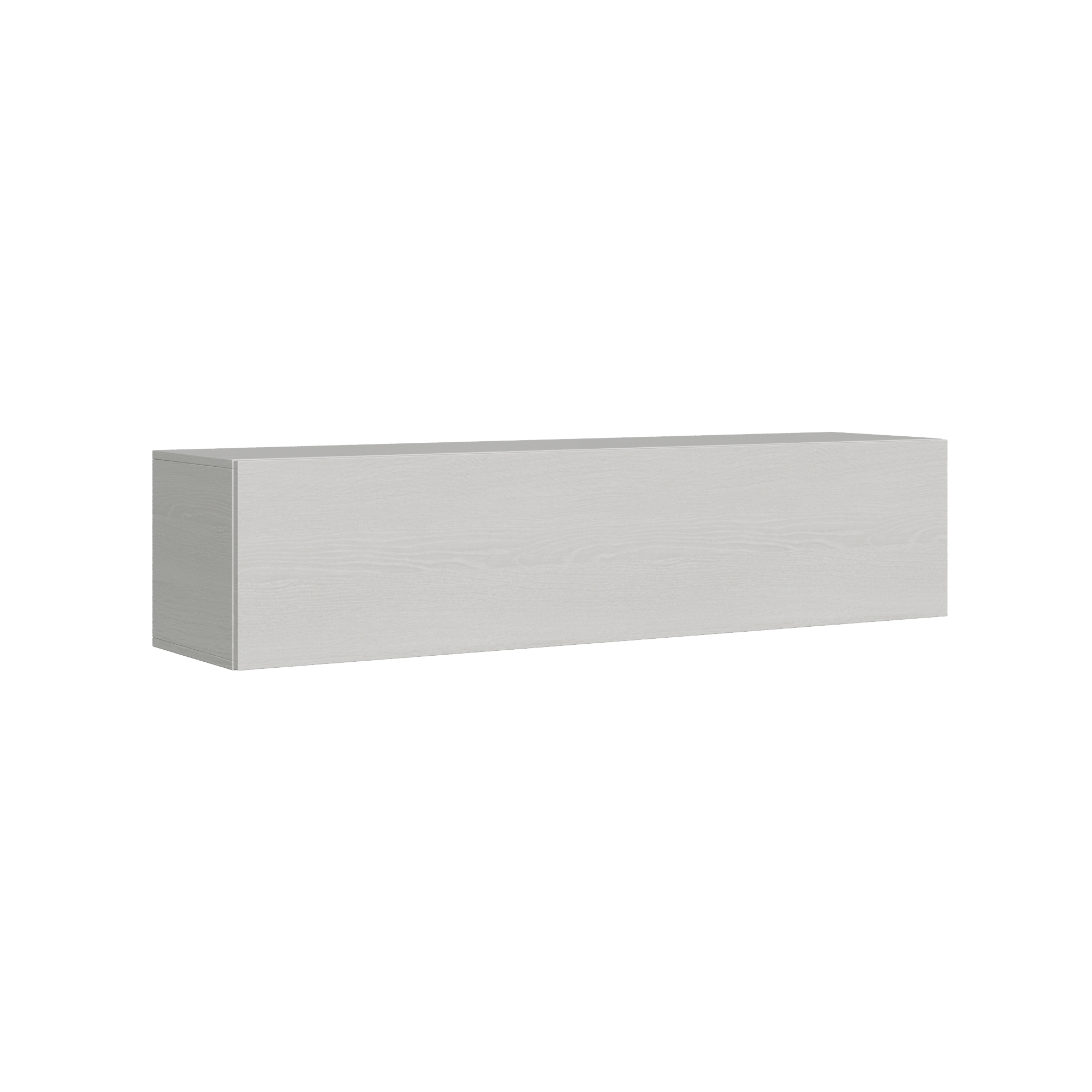 Mueble de TV de pared abatible con paso de cables, ancho 173,6 cm, alto 40 cm, profundidad 39,2 cm, fresno blanco - Itamoby