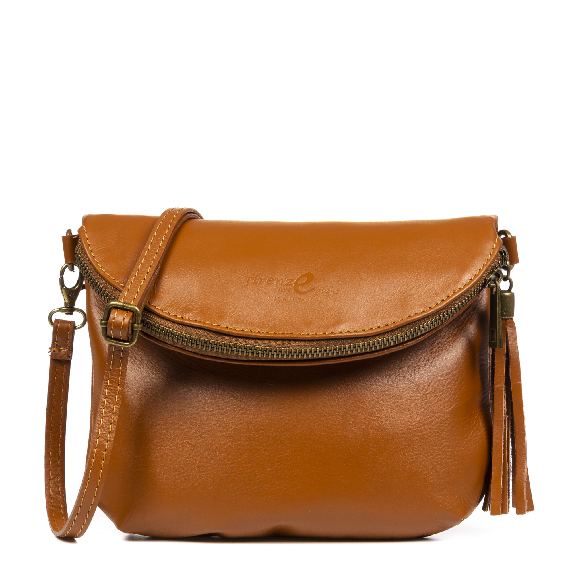 Firenze Artegiani. Ancona Bolso bandolera Mujer.Piel auténtica Sauvage. Made in Italy. Vera Pelle Italiana.