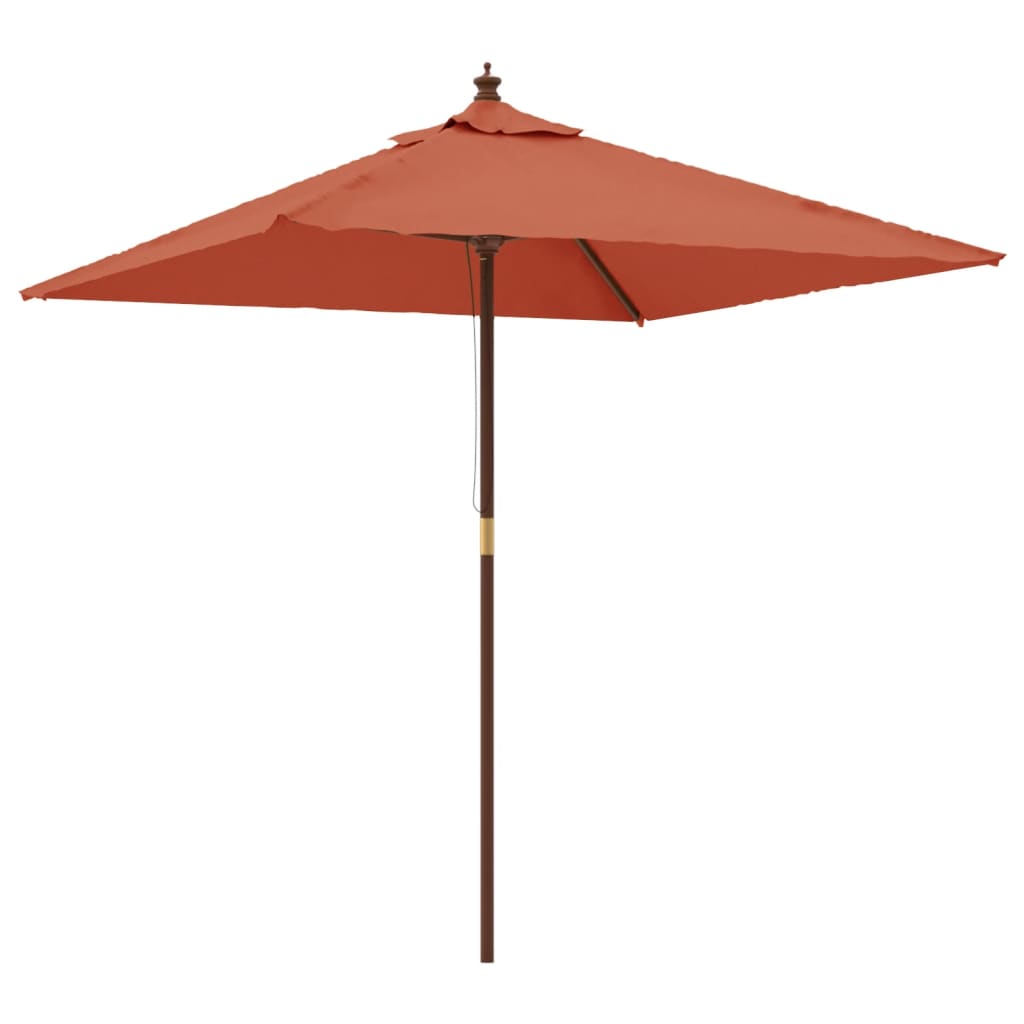 Vidaxl Sombrilla Jardín Poste Madera 198x198x231cm - Arena
